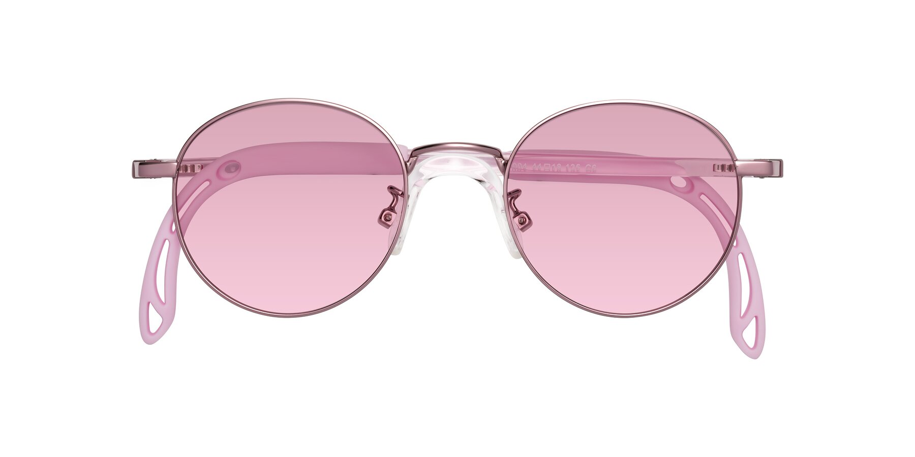 Folded Front of Macaulay in Artist Pink with Light Wine Tinted Lenses