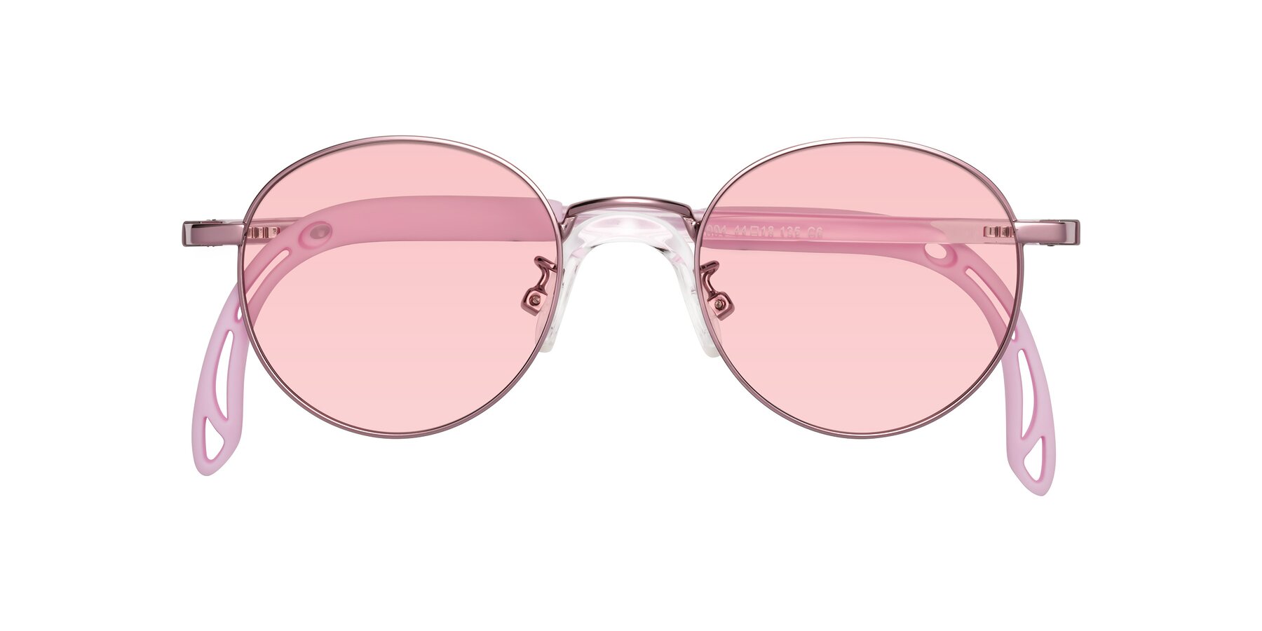 Folded Front of Macaulay in Artist Pink with Light Garnet Tinted Lenses