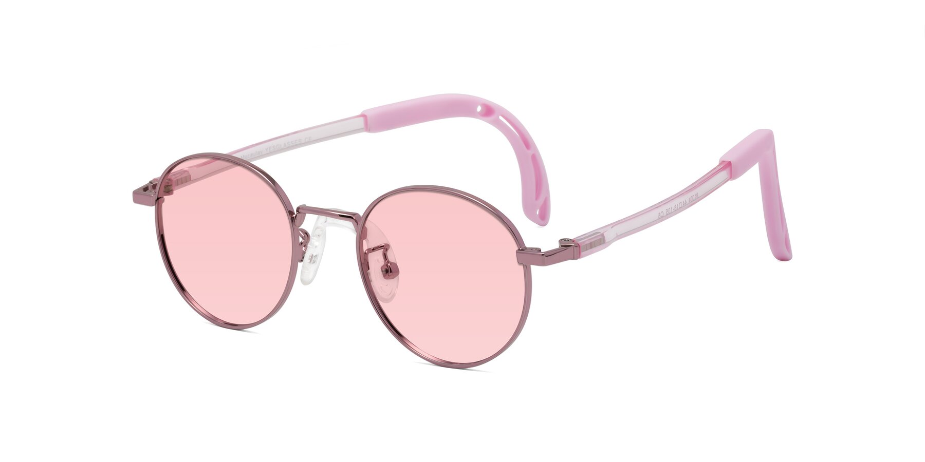 Angle of Macaulay in Artist Pink with Light Garnet Tinted Lenses