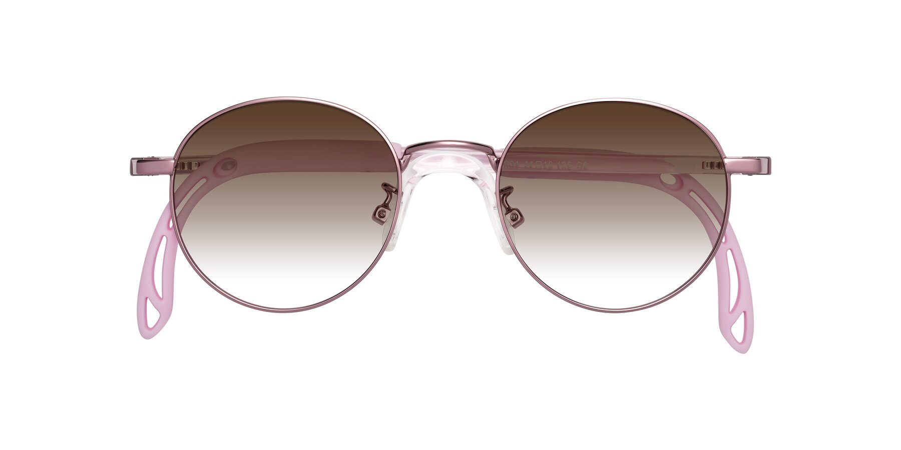 Folded Front of Macaulay in Artist Pink with Brown Gradient Lenses