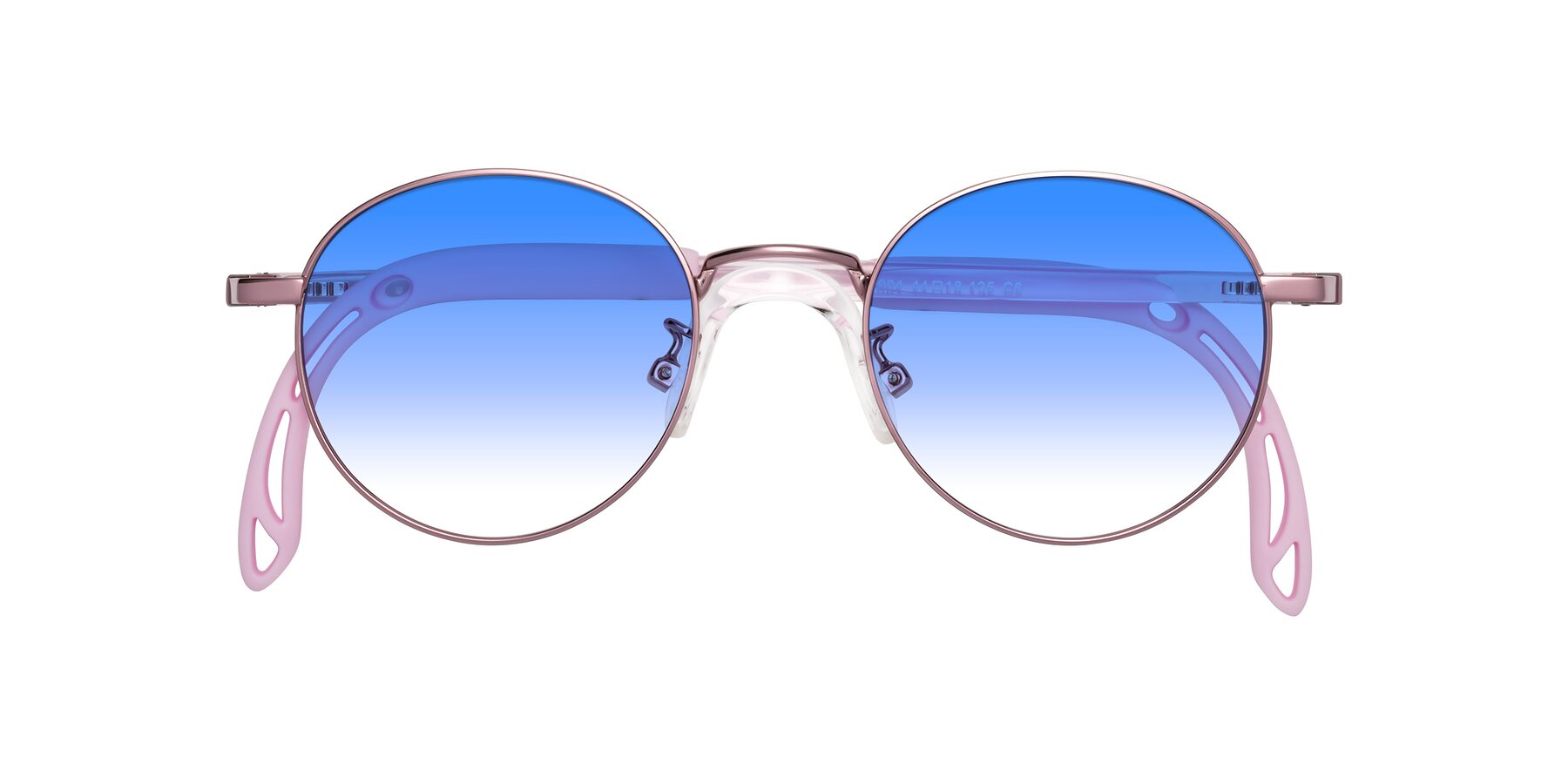 Folded Front of Macaulay in Artist Pink with Blue Gradient Lenses