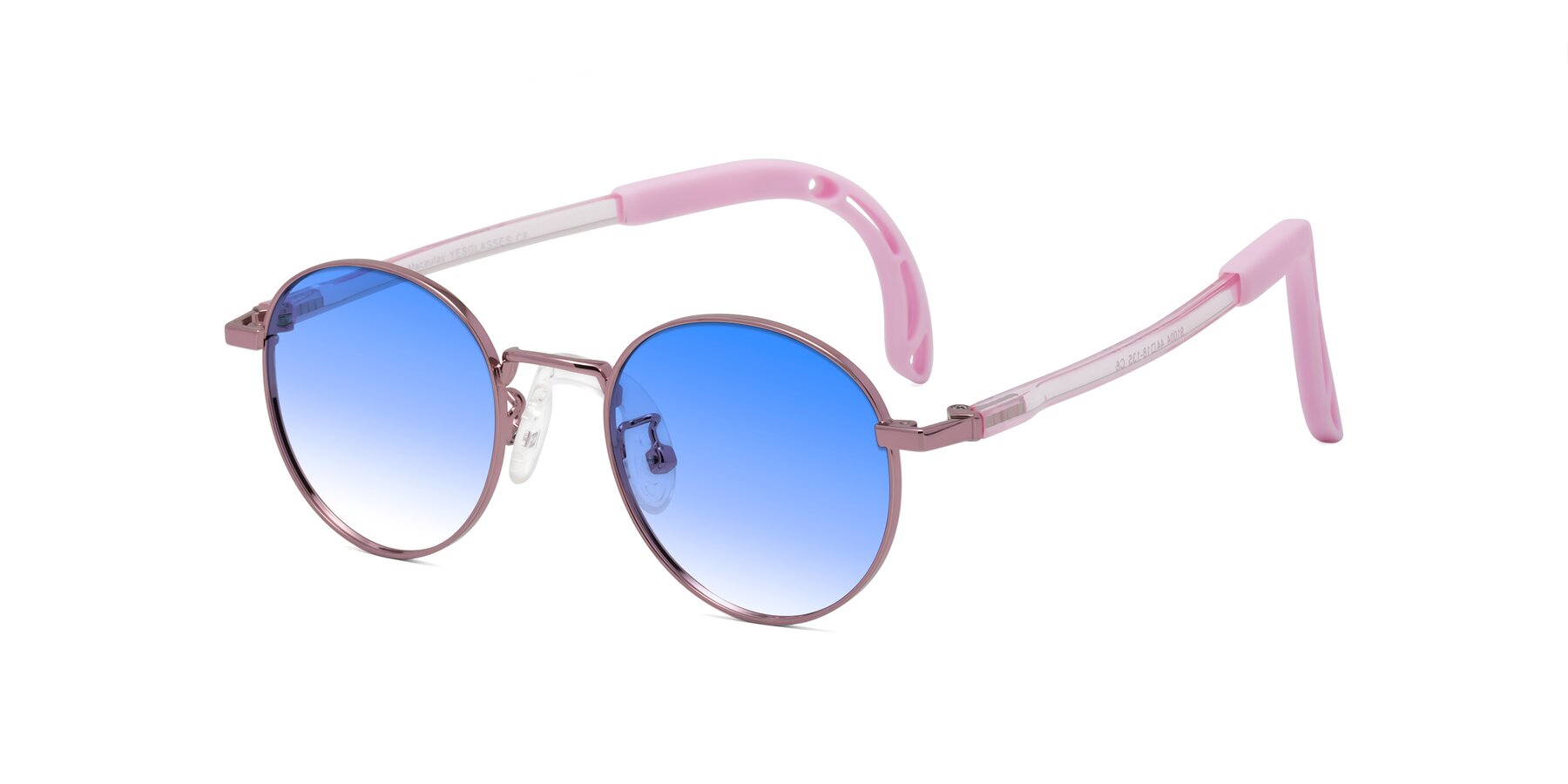 Angle of Macaulay in Artist Pink with Blue Gradient Lenses