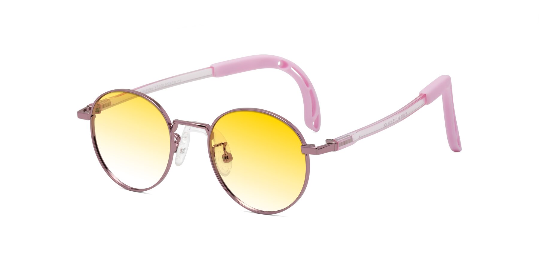 Angle of Macaulay in Artist Pink with Yellow Gradient Lenses