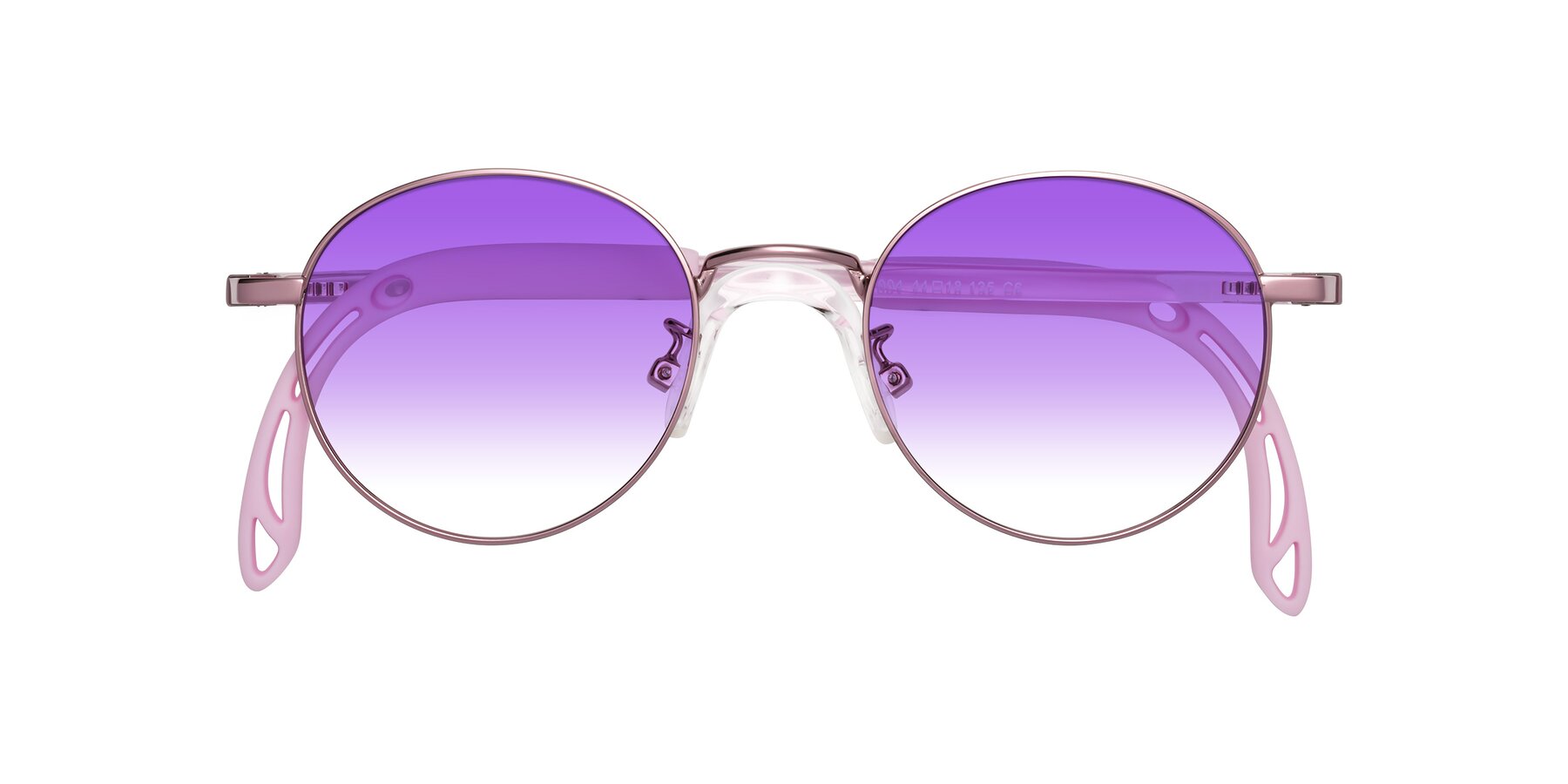 Folded Front of Macaulay in Artist Pink with Purple Gradient Lenses