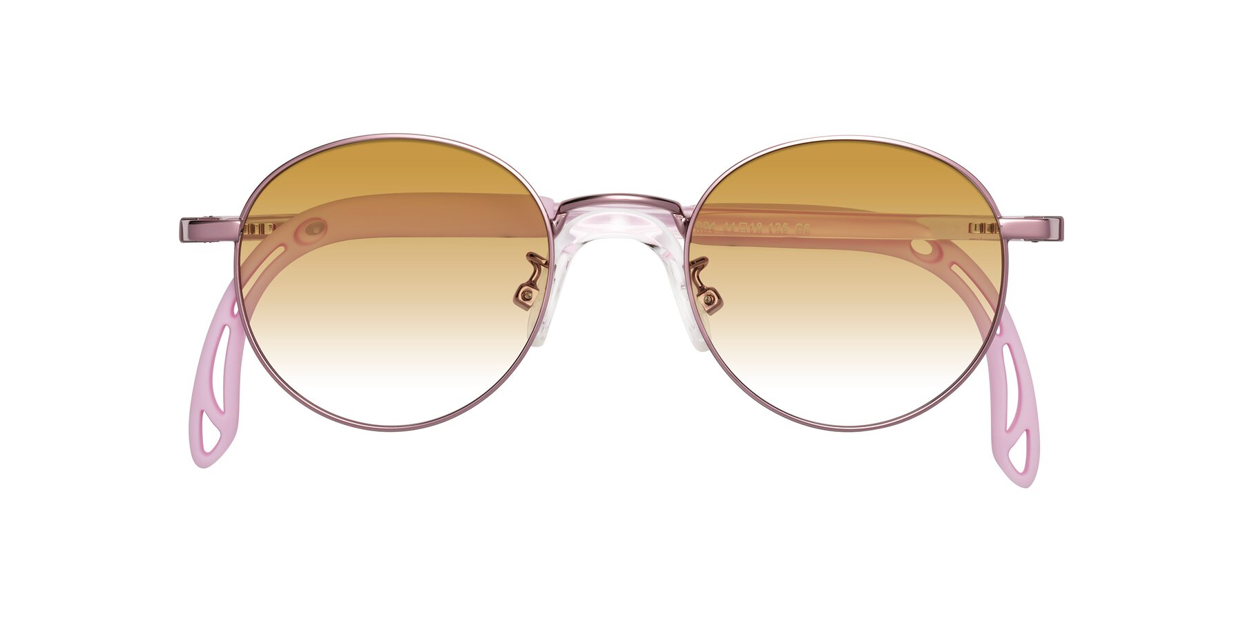 Folded Front of Macaulay in Artist Pink with Champagne Gradient Lenses