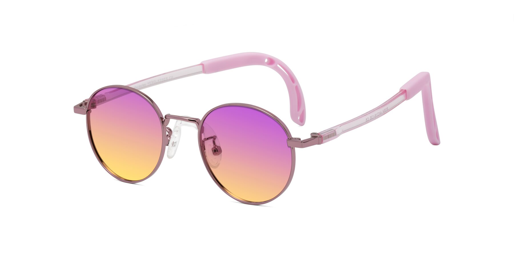 Angle of Macaulay in Artist Pink with Purple / Yellow Gradient Lenses