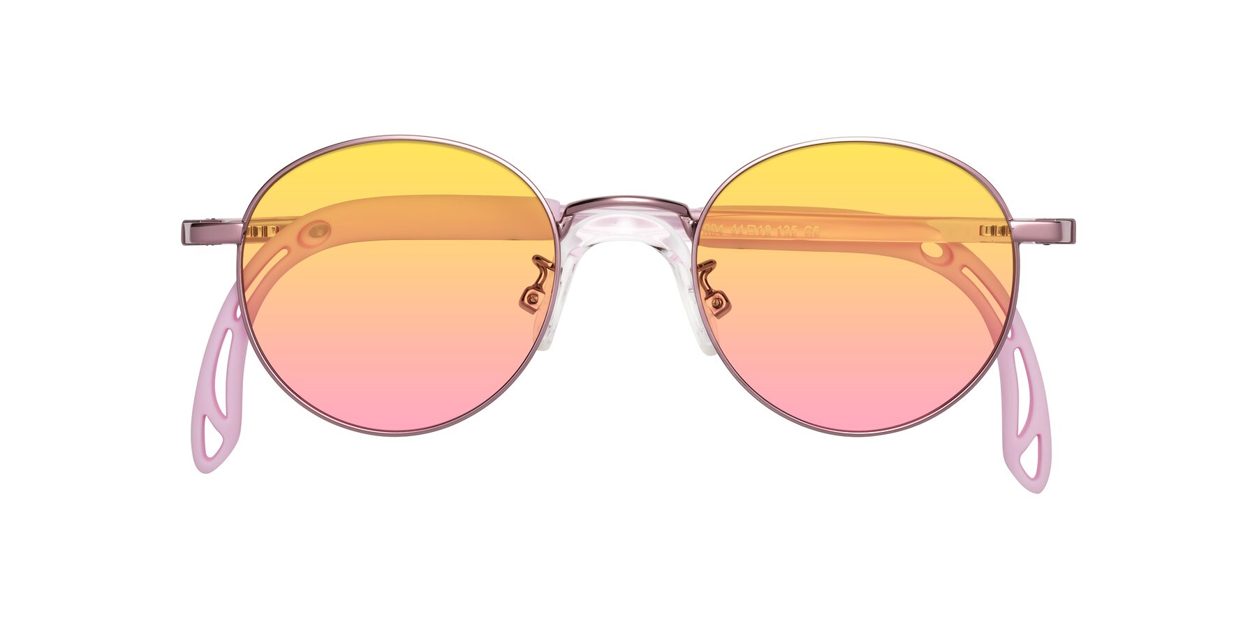 Folded Front of Macaulay in Artist Pink with Yellow / Pink Gradient Lenses