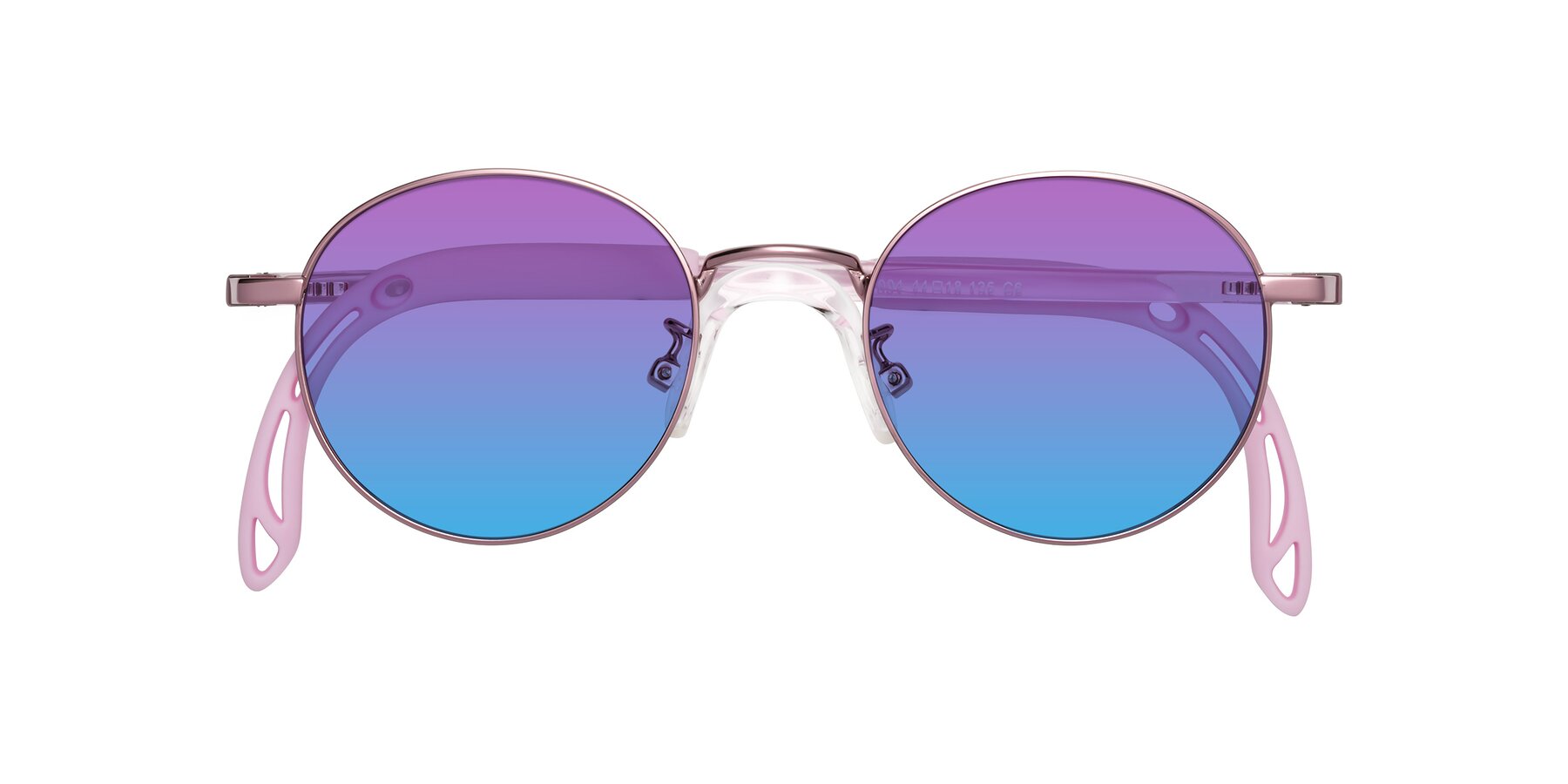 Folded Front of Macaulay in Artist Pink with Purple / Blue Gradient Lenses