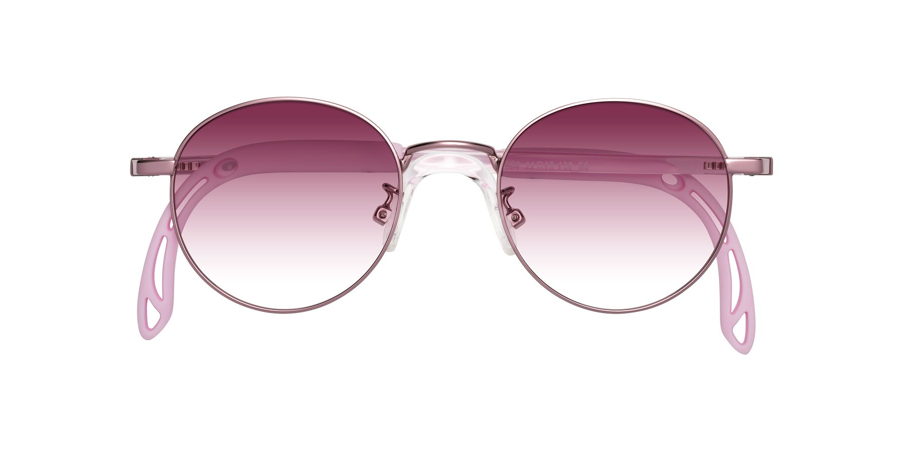 Folded Front of Macaulay in Artist Pink with Wine Gradient Lenses