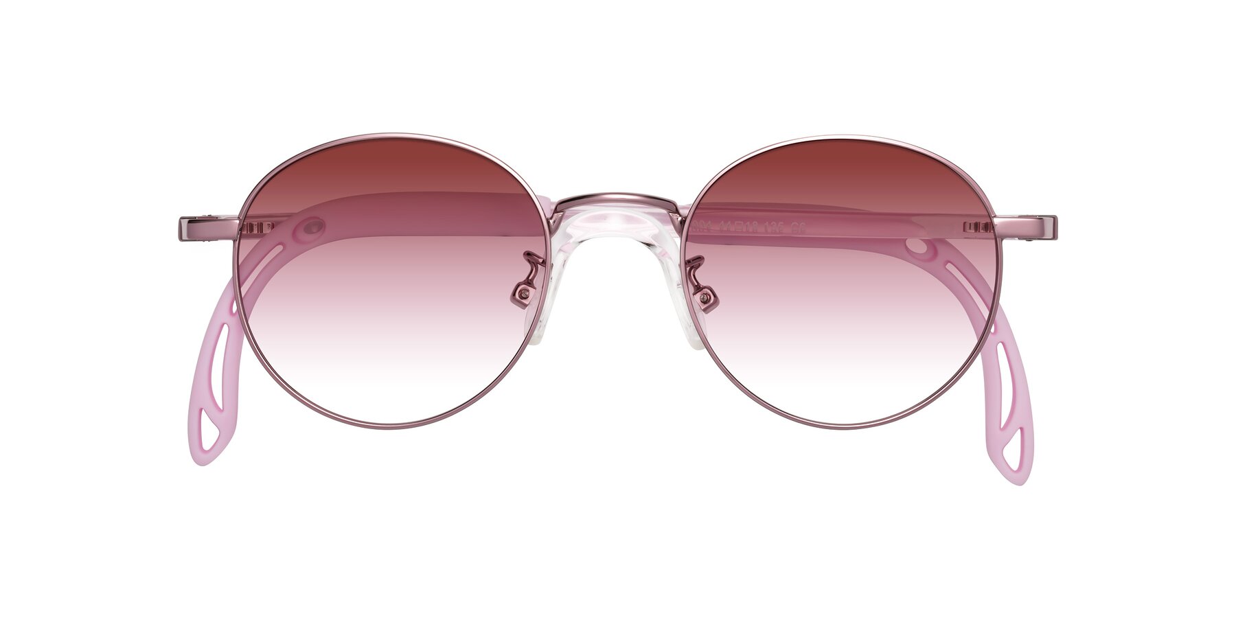 Folded Front of Macaulay in Artist Pink with Garnet Gradient Lenses