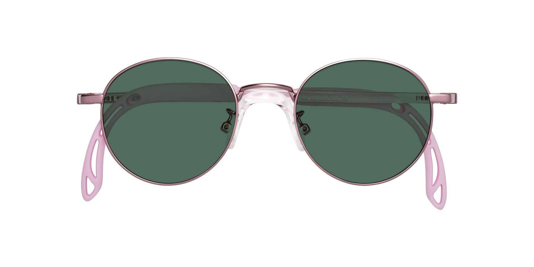 Folded Front of Macaulay in Artist Pink with Green Polarized Lenses