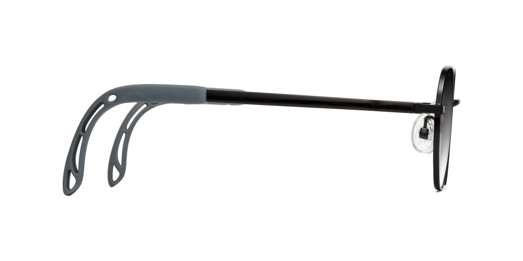 Side of Esther in Ninja Black with Gray Gradient Lenses