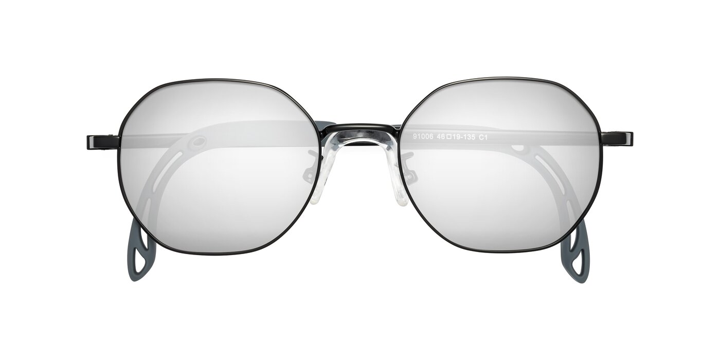 Esther - Ninja Black Flash Mirrored Sunglasses