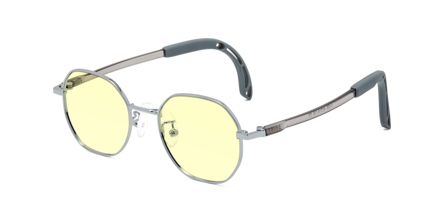 Angle of Esther in Knight Silver with Light Yellow Tinted Lenses