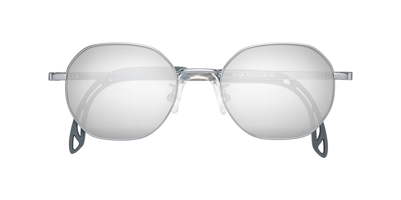 Esther - Knight Silver Flash Mirrored Sunglasses