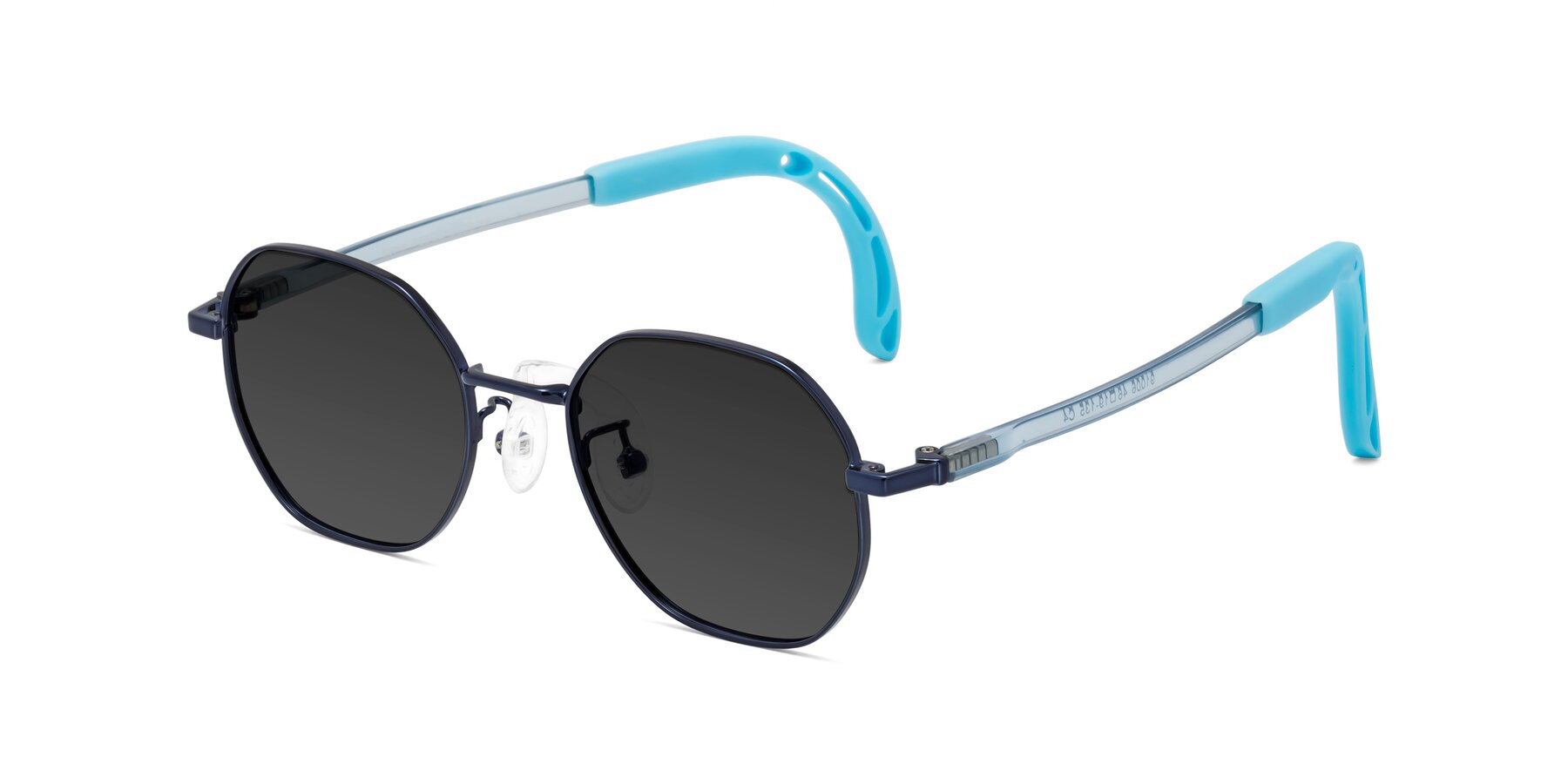 Angle of Esther in Sailor Blue with Gray Tinted Lenses