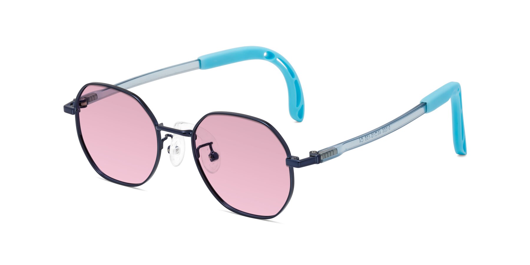 Angle of Esther in Sailor Blue with Light Wine Tinted Lenses