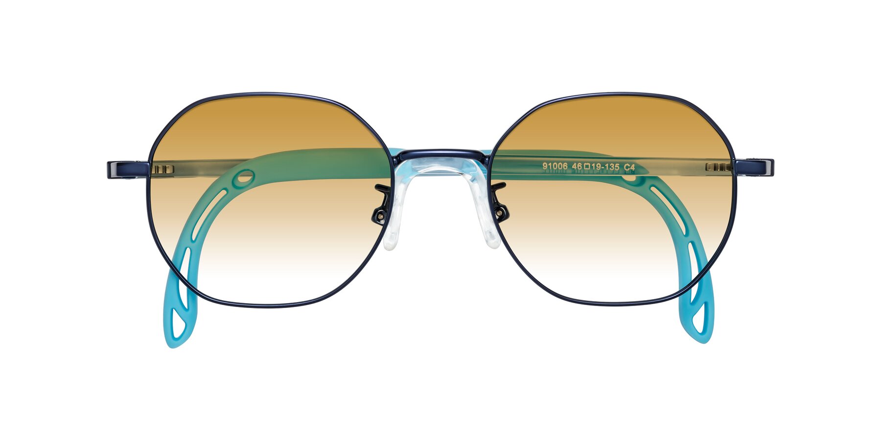 Folded Front of Esther in Sailor Blue with Champagne Gradient Lenses