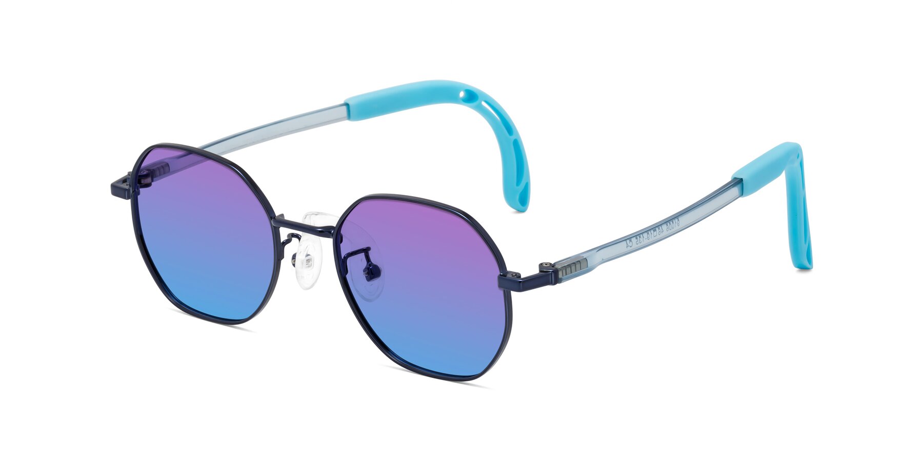 Angle of Esther in Sailor Blue with Purple / Blue Gradient Lenses