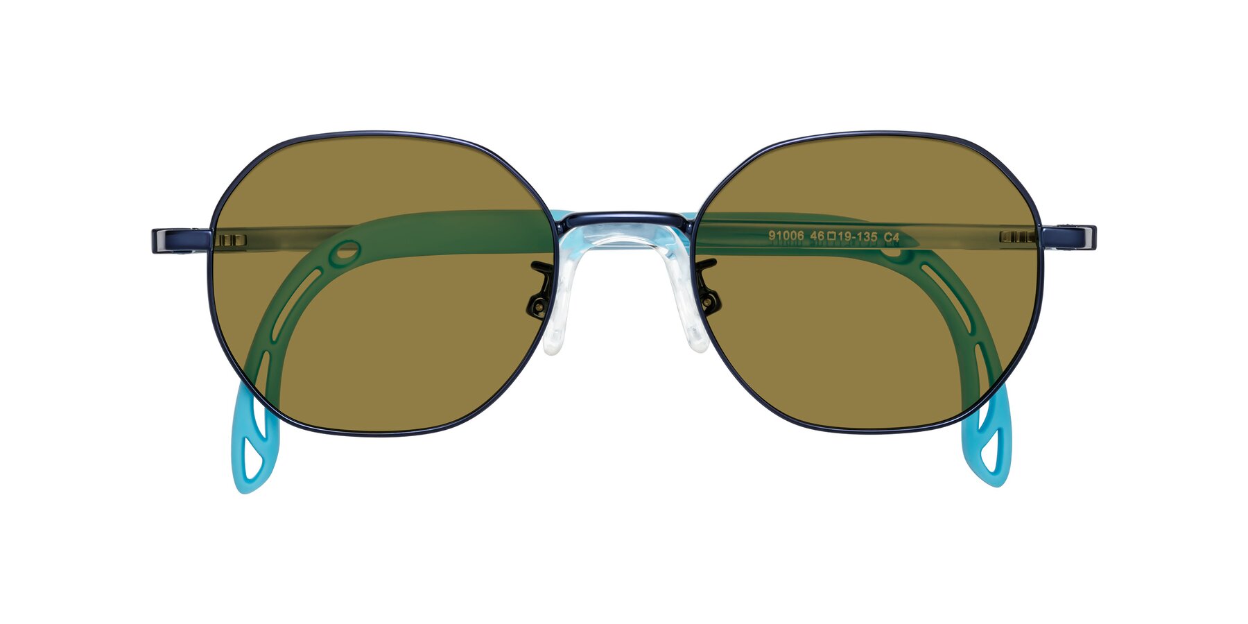 Folded Front of Esther in Sailor Blue with Brown Polarized Lenses