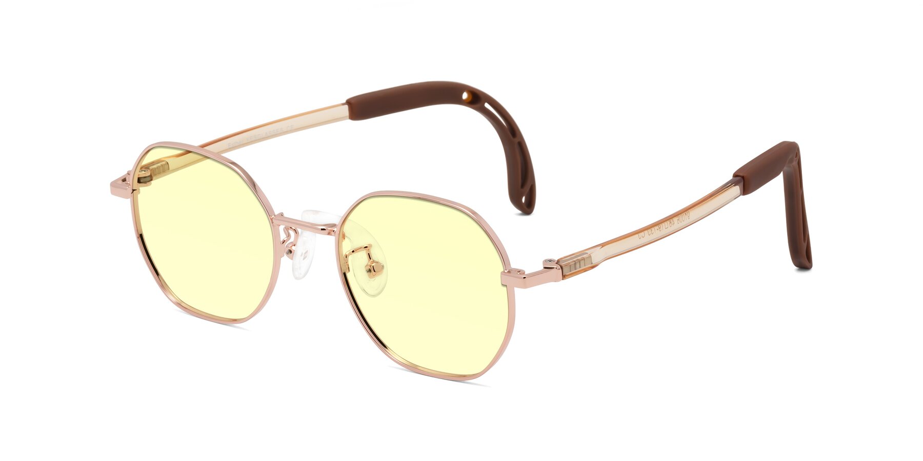 Angle of Esther in Professor Gold with Light Yellow Tinted Lenses