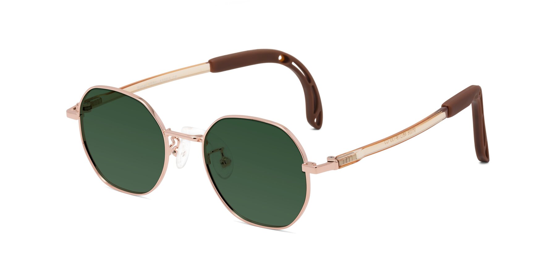 Angle of Esther in Professor Gold with Green Tinted Lenses