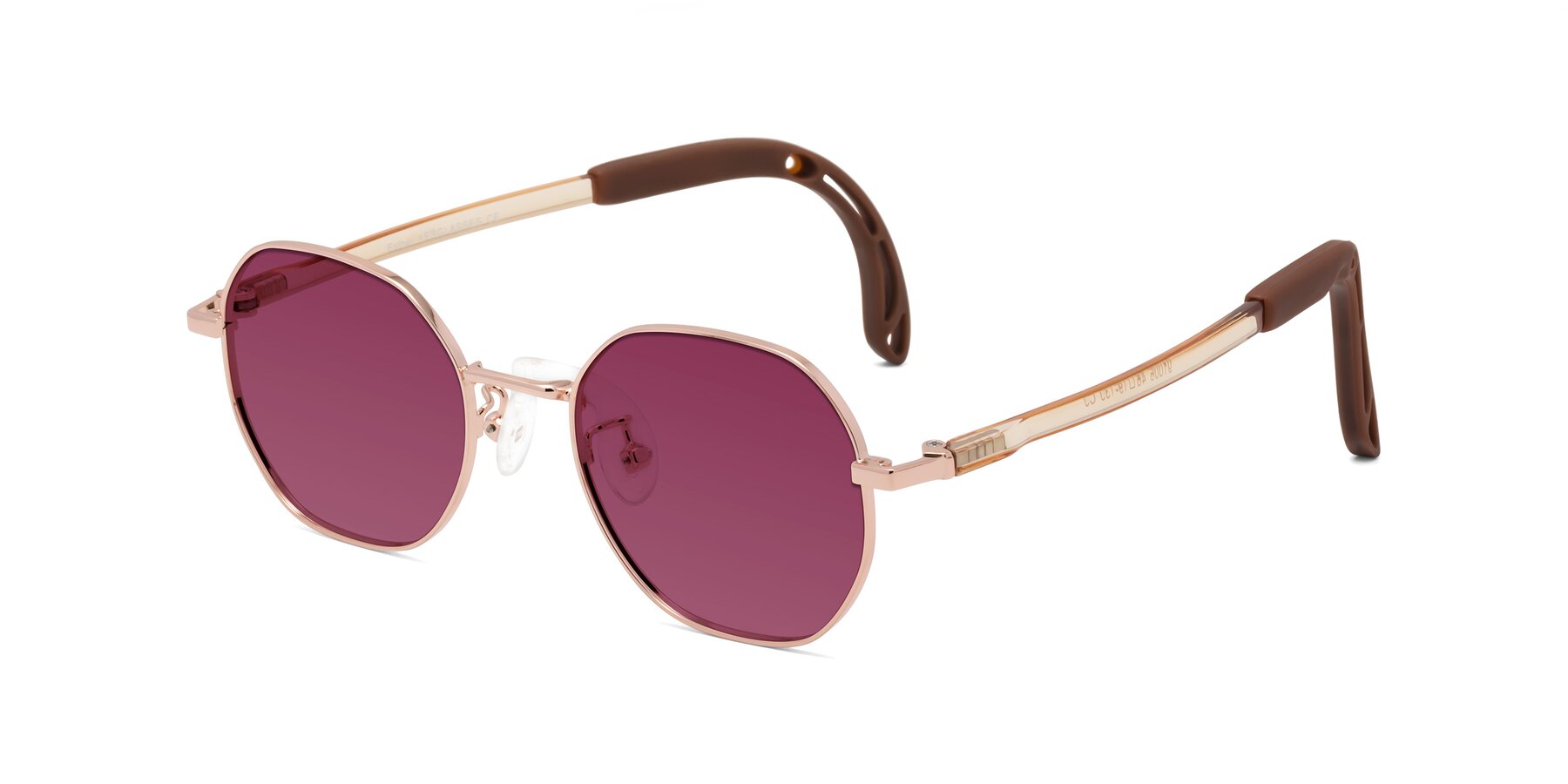 Angle of Esther in Professor Gold with Wine Tinted Lenses