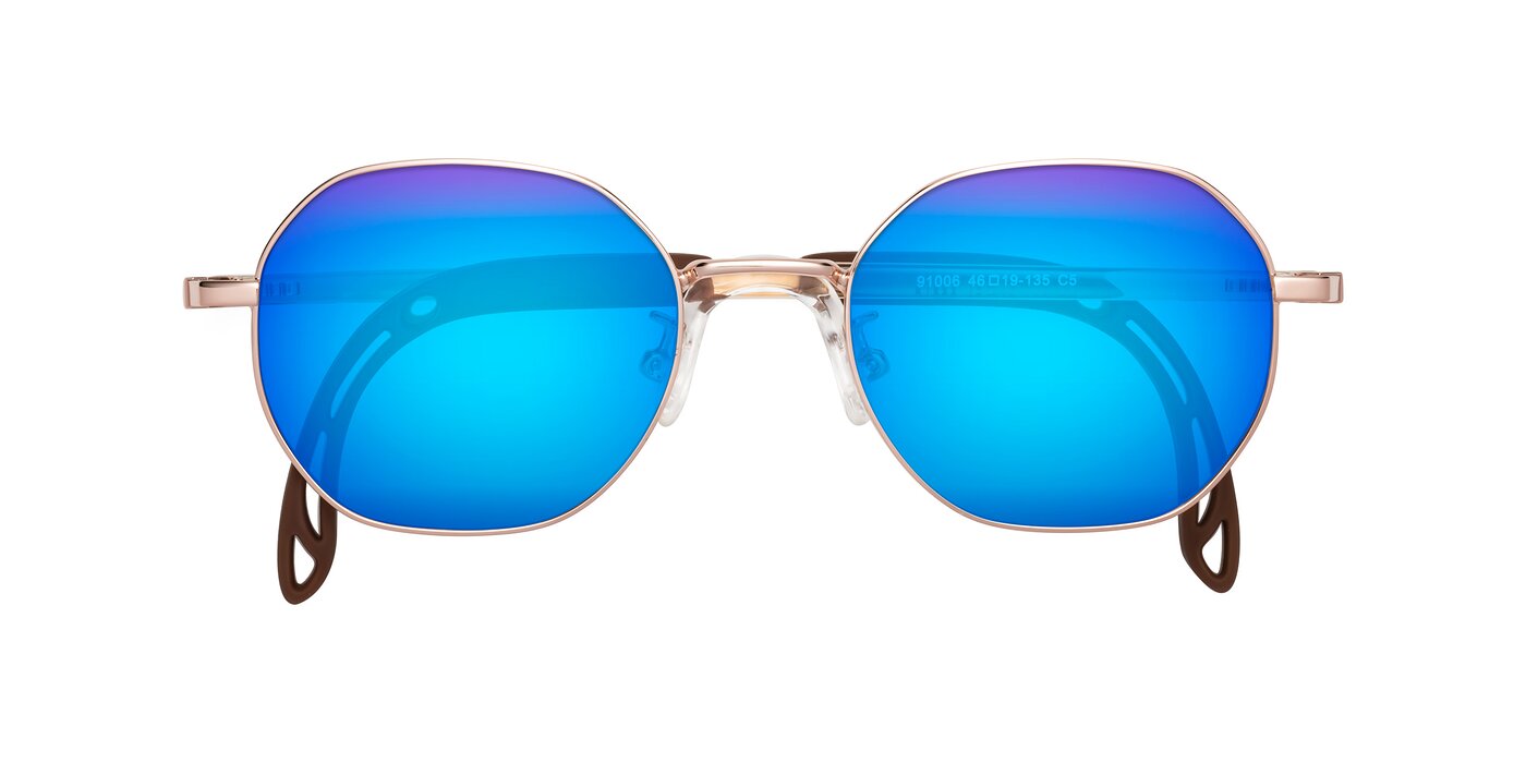 Esther - Professor Gold Flash Mirrored Sunglasses