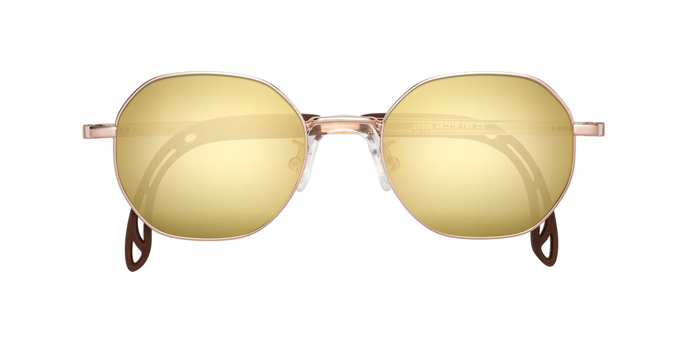 Esther - Professor Gold Flash Mirrored Sunglasses