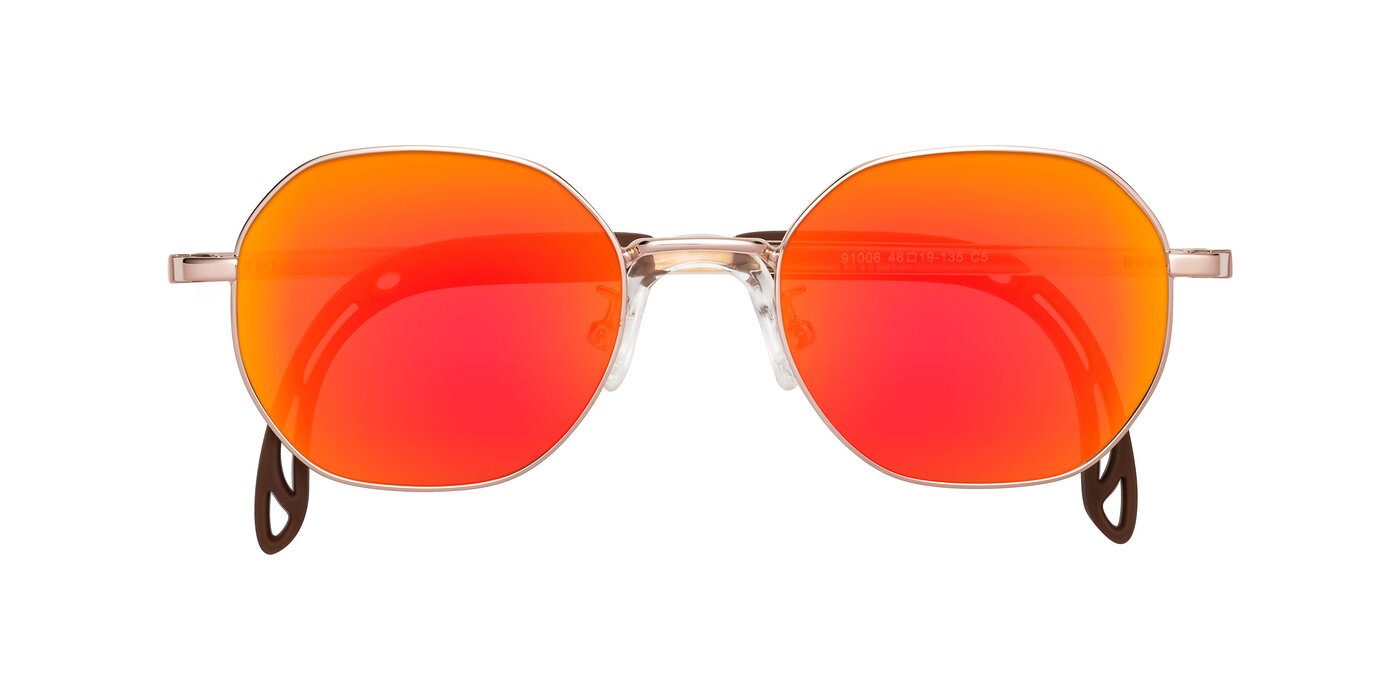 Esther - Professor Gold Flash Mirrored Sunglasses