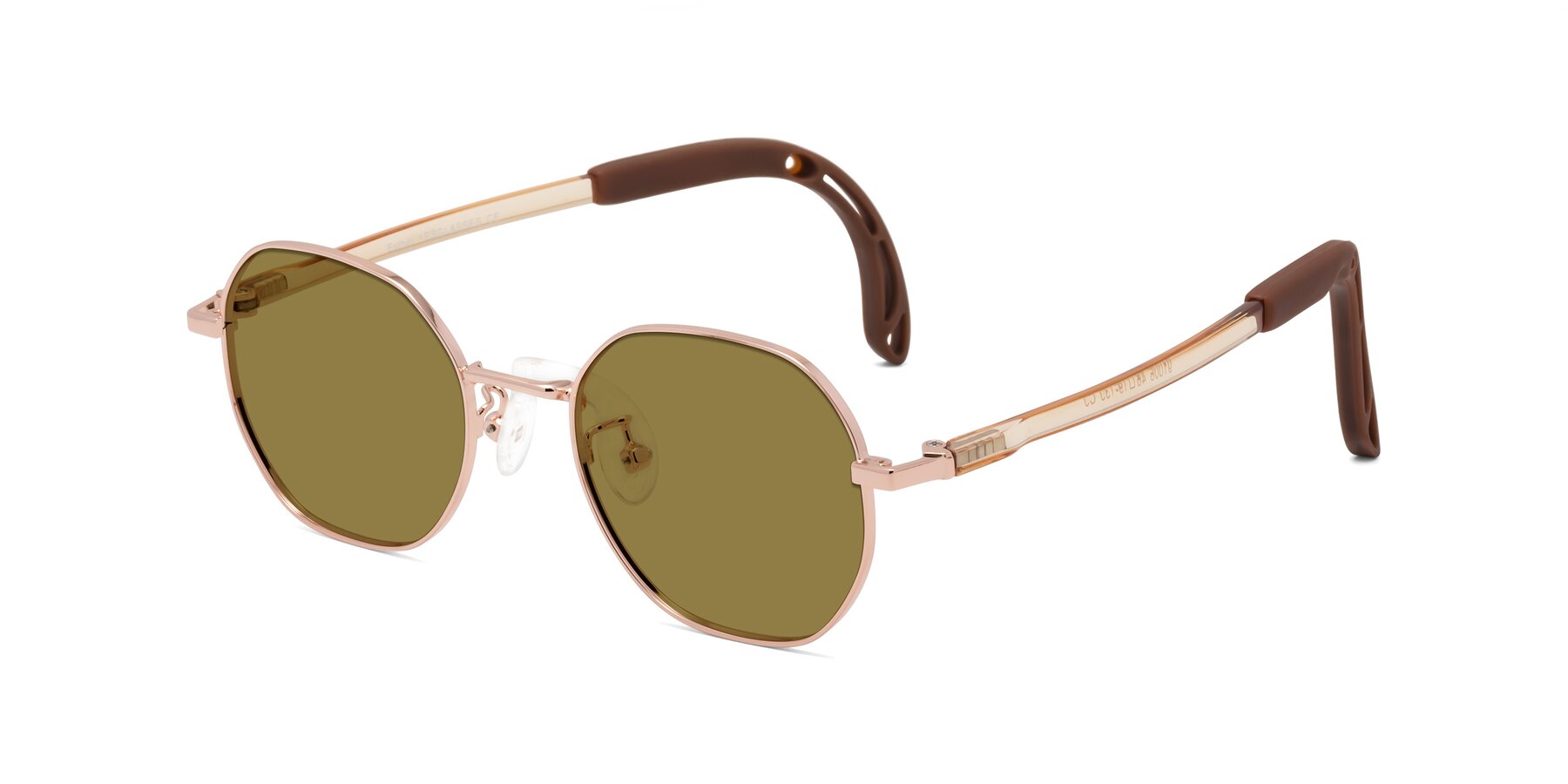 Angle of Esther in Professor Gold with Brown Polarized Lenses