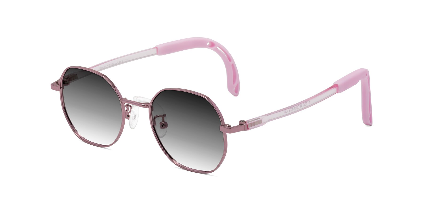 Angle of Esther in Artist Pink with Gray Gradient Lenses