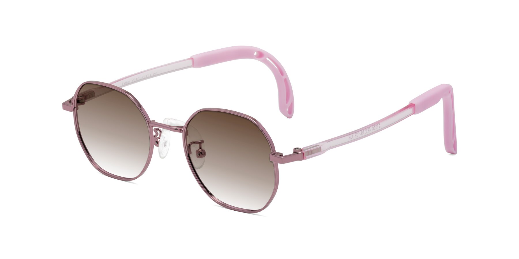 Angle of Esther in Artist Pink with Brown Gradient Lenses