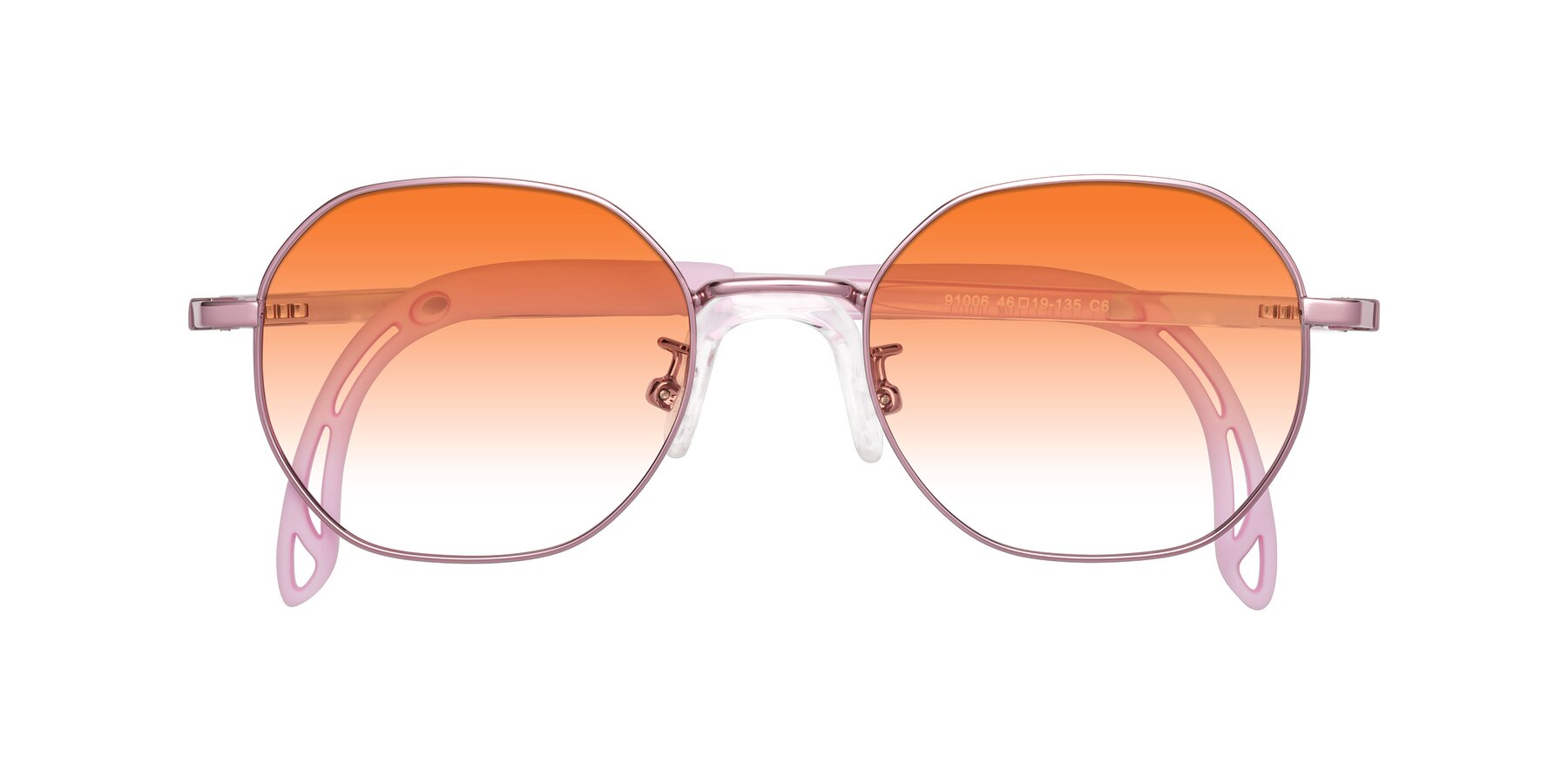 Folded Front of Esther in Artist Pink with Orange Gradient Lenses