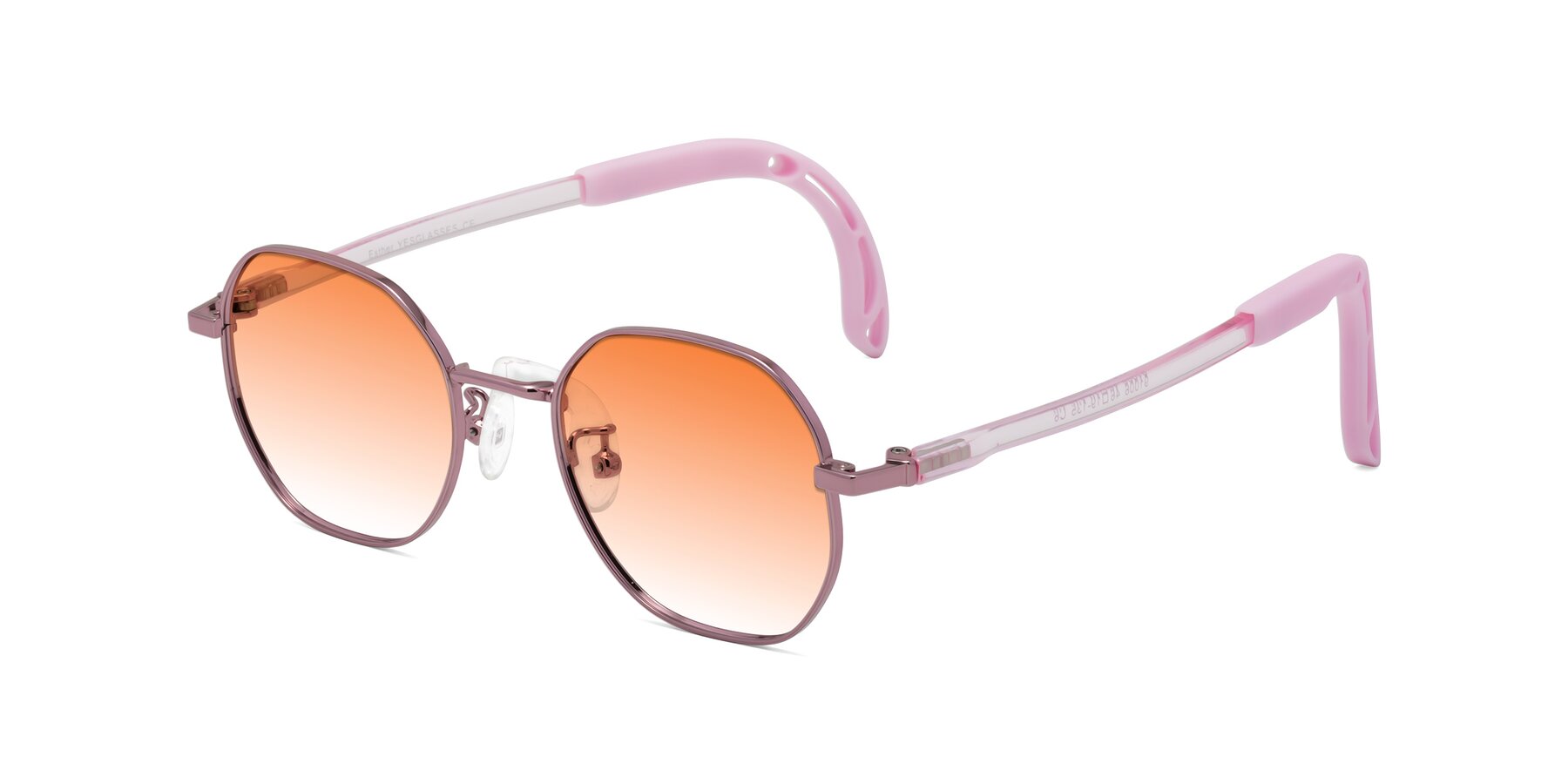 Angle of Esther in Artist Pink with Orange Gradient Lenses