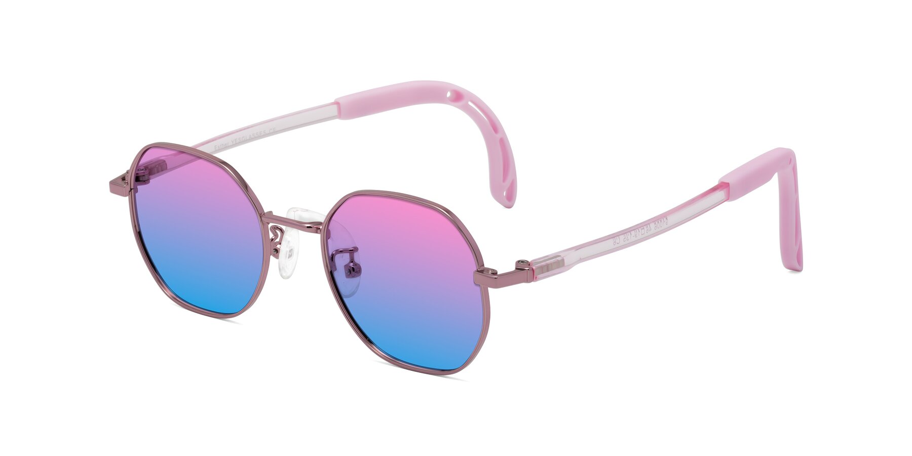 Angle of Esther in Artist Pink with Pink / Blue Gradient Lenses