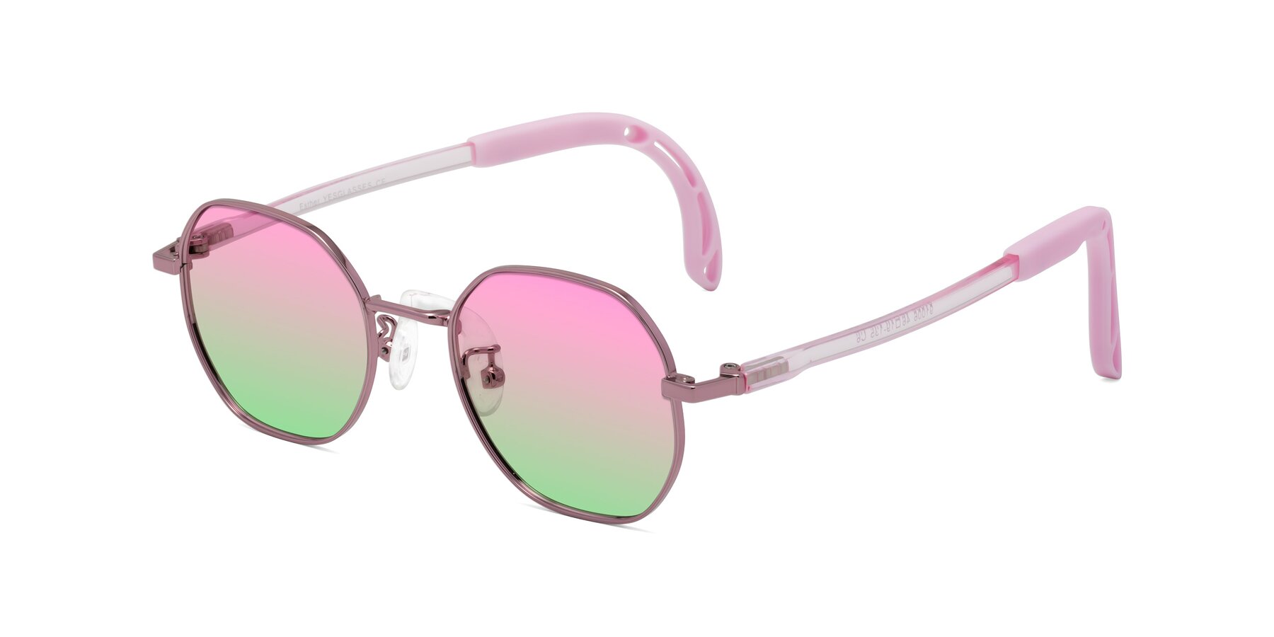 Angle of Esther in Artist Pink with Pink / Green Gradient Lenses