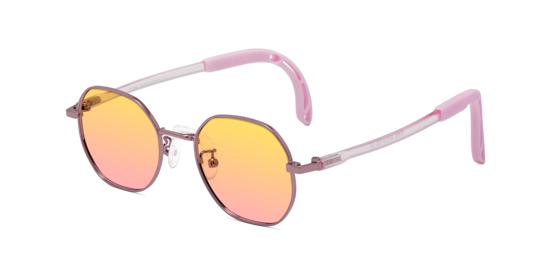 Angle of Esther in Artist Pink with Yellow / Pink Gradient Lenses