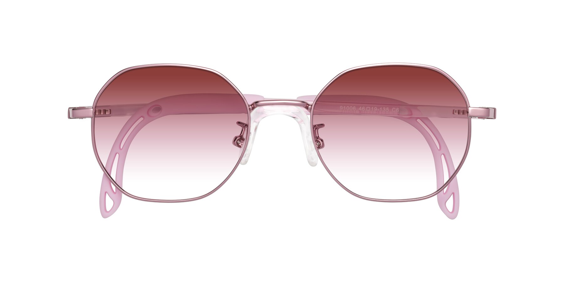 Folded Front of Esther in Artist Pink with Garnet Gradient Lenses