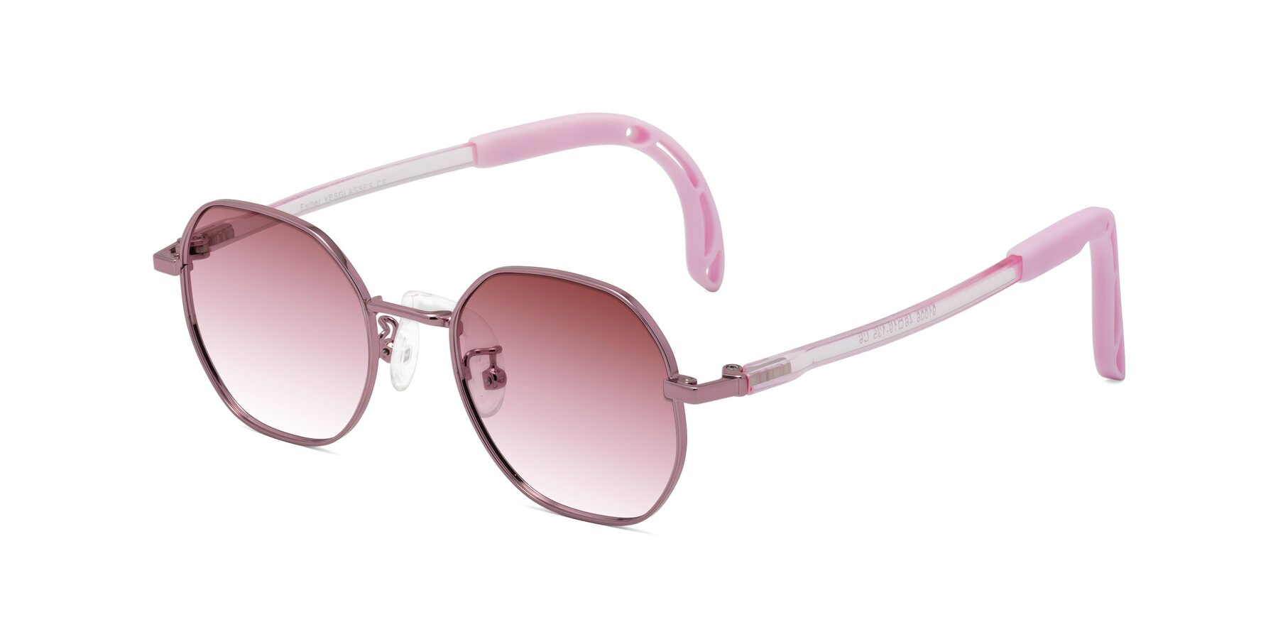 Angle of Esther in Artist Pink with Garnet Gradient Lenses