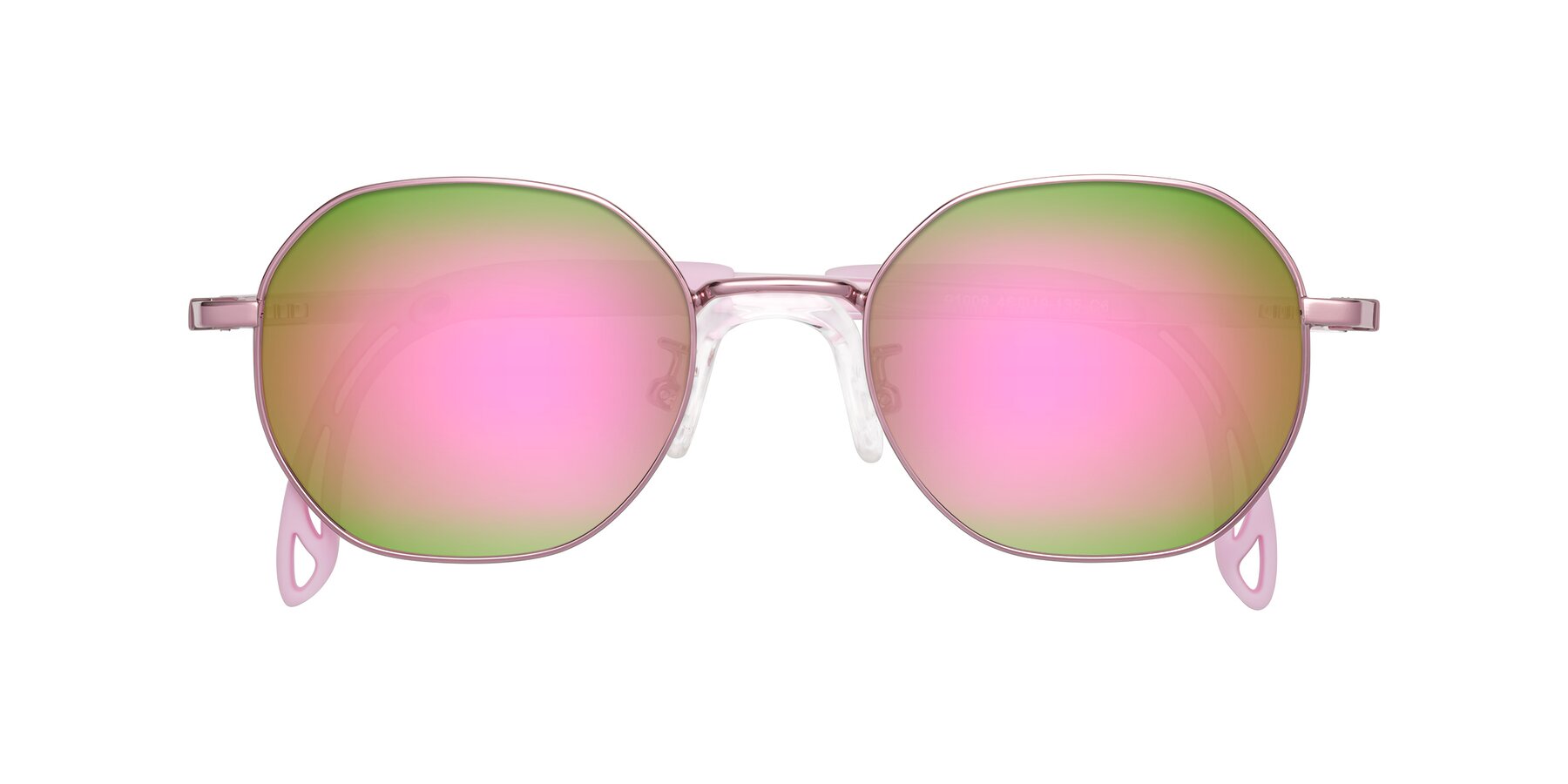 Folded Front of Esther in Artist Pink with Pink Mirrored Lenses