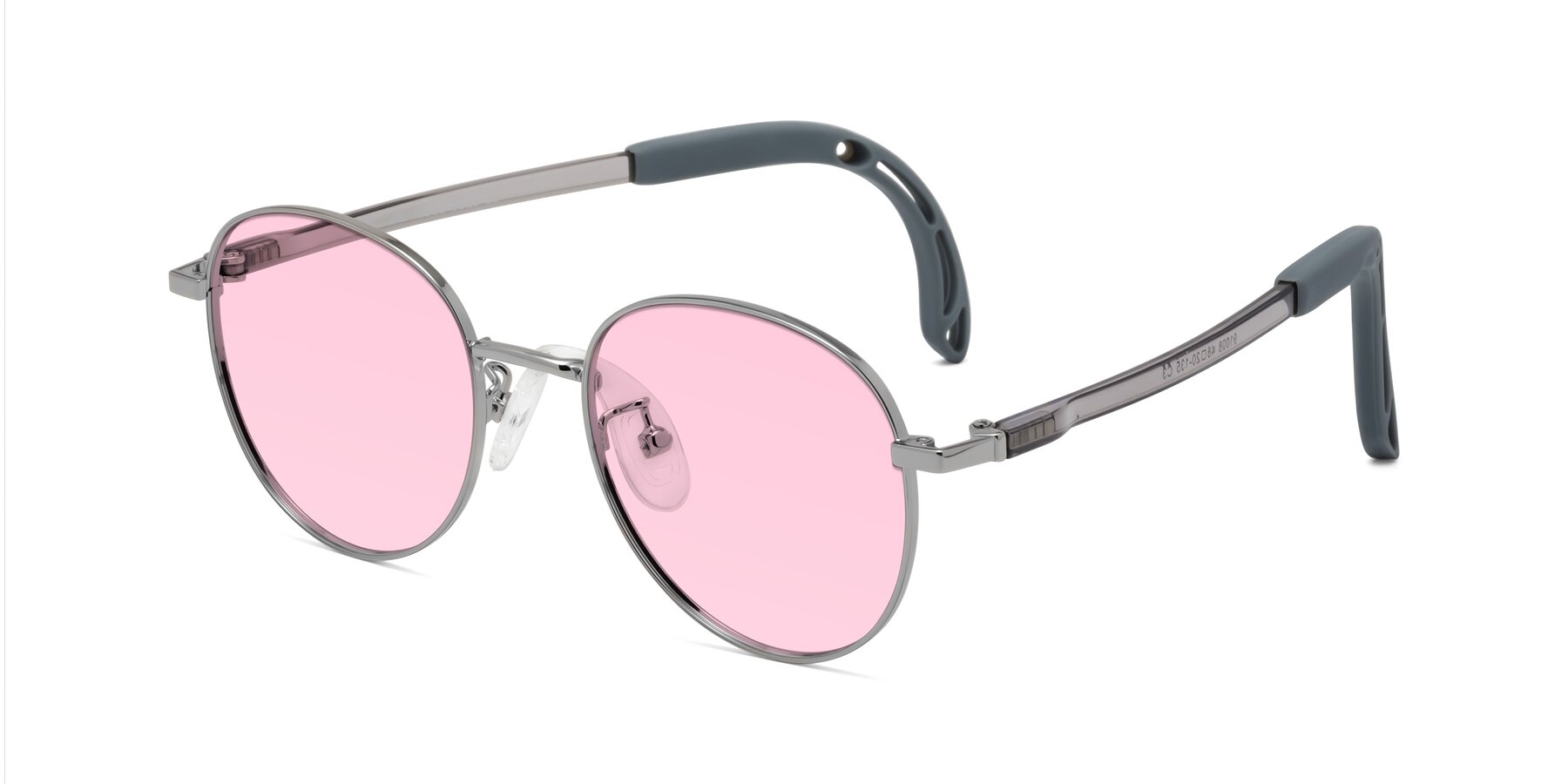 Angle of Ann in Knight Silver with Light Pink Tinted Lenses