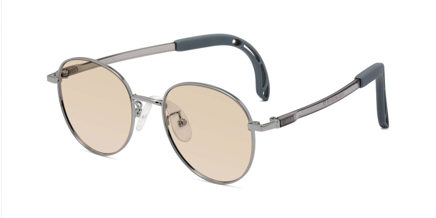 Angle of Ann in Knight Silver with Light Brown Tinted Lenses