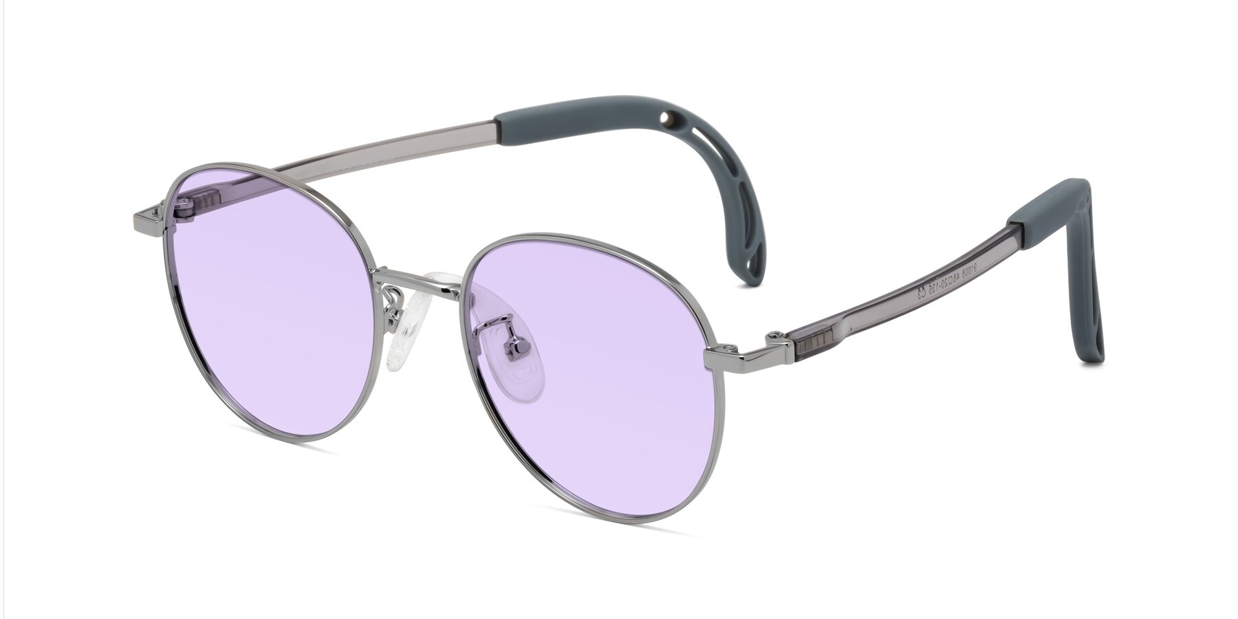 Angle of Ann in Knight Silver with Light Purple Tinted Lenses