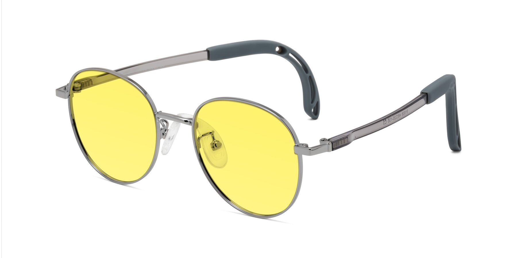 Angle of Ann in Knight Silver with Medium Yellow Tinted Lenses