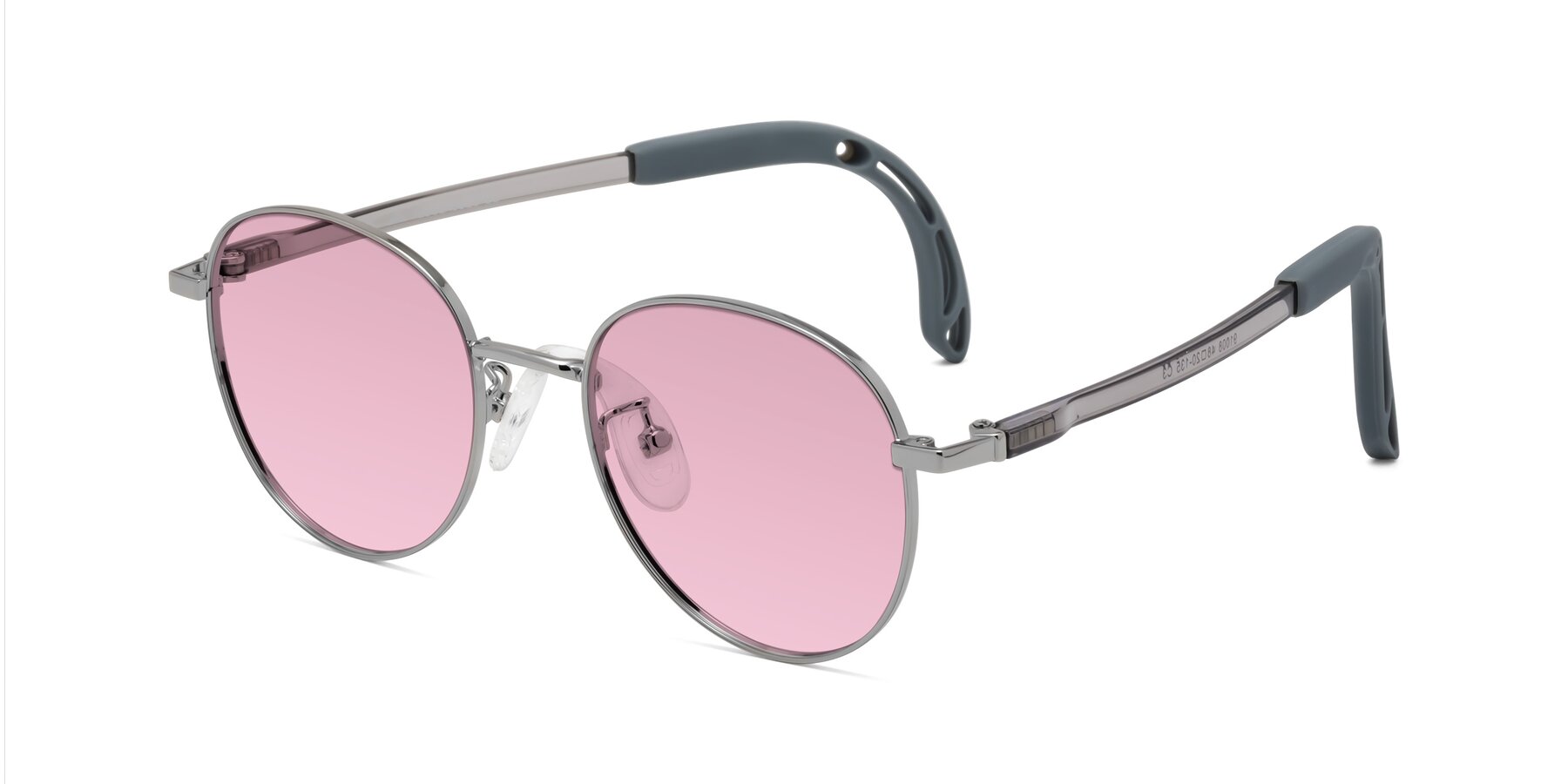 Angle of Ann in Knight Silver with Light Wine Tinted Lenses