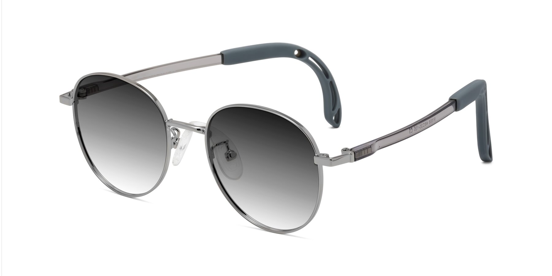 Angle of Ann in Knight Silver with Gray Gradient Lenses