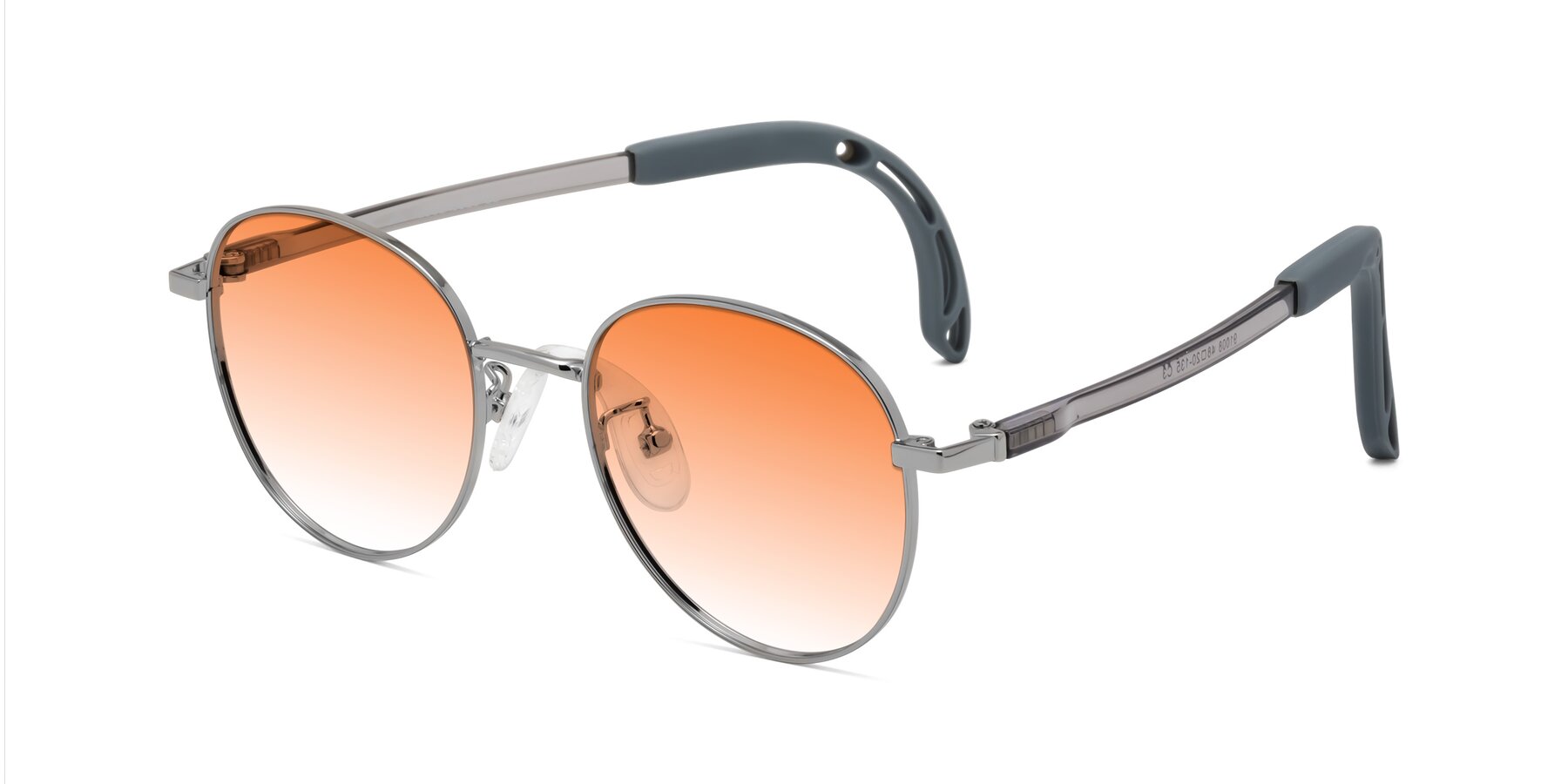 Angle of Ann in Knight Silver with Orange Gradient Lenses