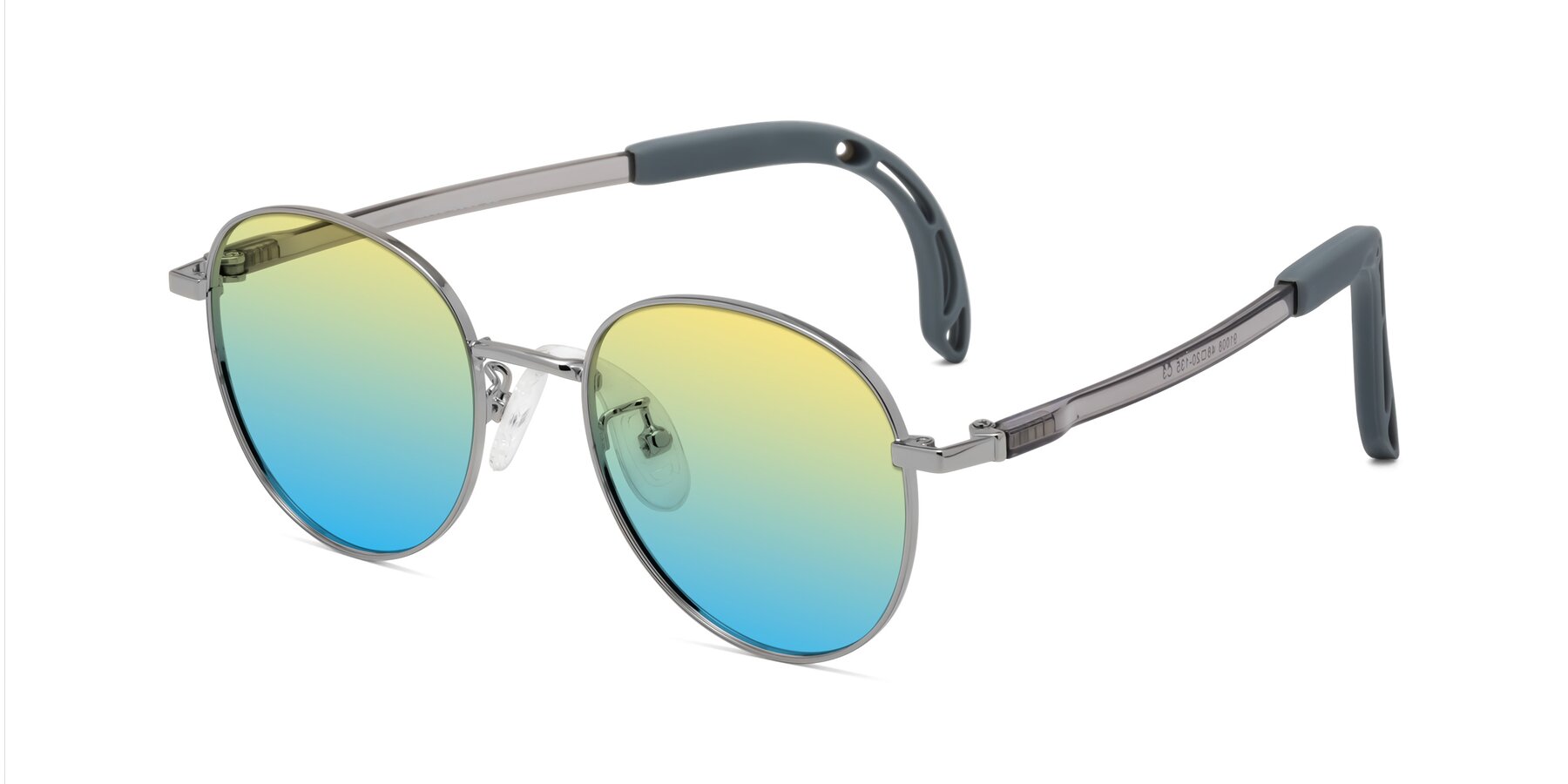 Angle of Ann in Knight Silver with Yellow / Blue Gradient Lenses