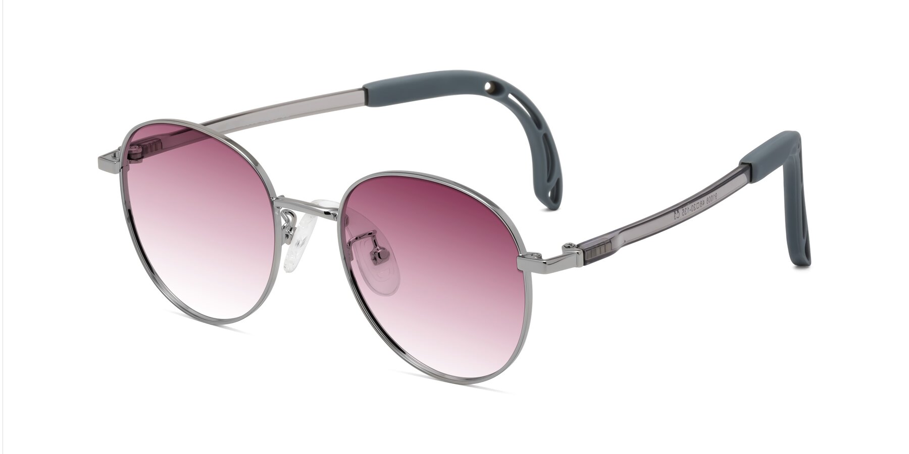 Angle of Ann in Knight Silver with Wine Gradient Lenses